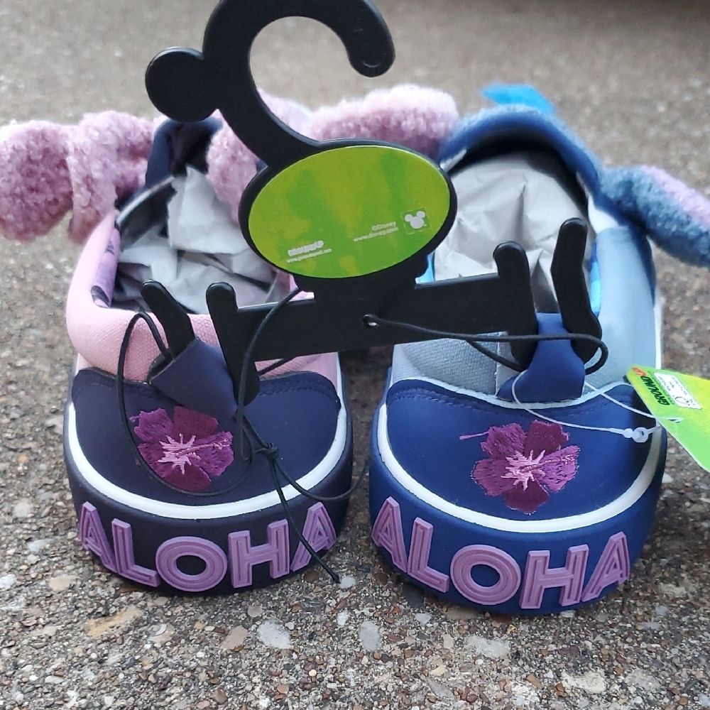 Ground Up Lilo & Stitch Angel Plush Fuzzy Slip-On Sneakers Women's 8 Trendsetter - Picture 3 of 7